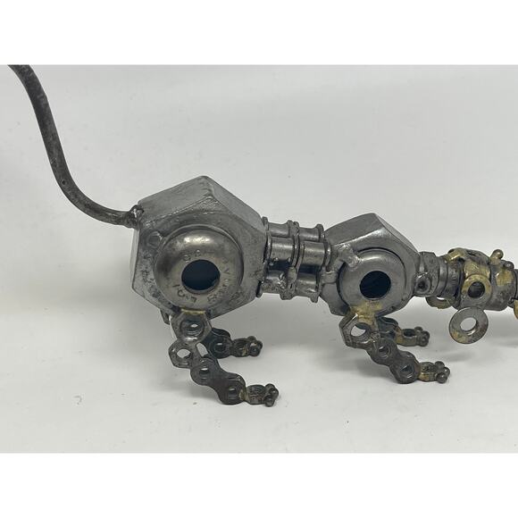 Vintage Nut and Bolt Metal Works Hound Dog 10" Figurine Made in Vietnam - Picture 4 of 15